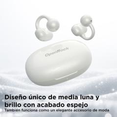 Auriculares Deportivos de Conducción Aérea OpenRock E OPACE02 con estuche de carga/ Autonomía 7h/ Blancos