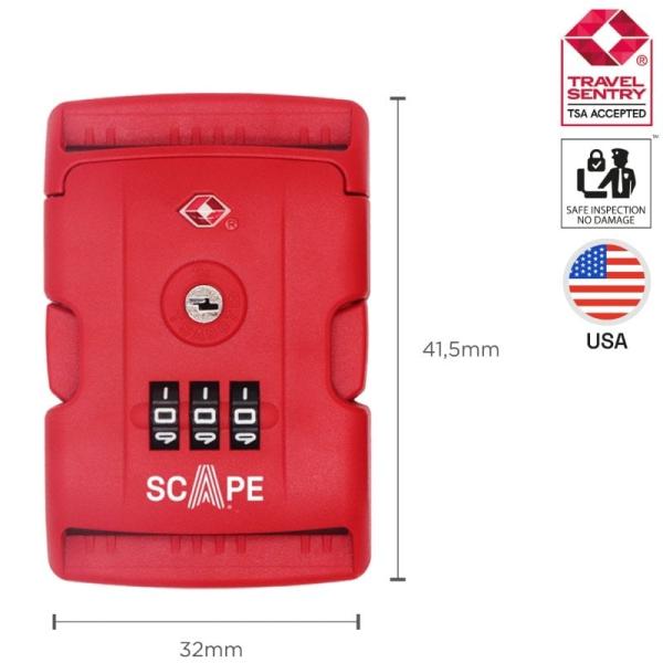Correa para Maleta con Combinación Scape Travel E0121/ Roja