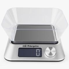 Báscula de Cocina Electrónica Orbegozo PC 1030 A/ hasta 5kg/ Plata