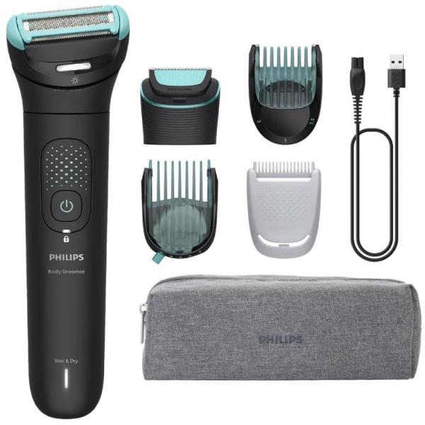 Cortabarbas Philips Body Groomer 7000 Series BG7470/15/ con Batería/ 5 Accesorios