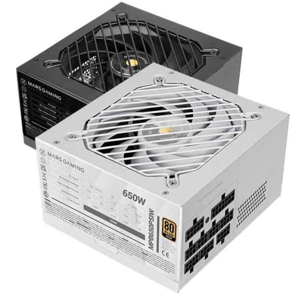 Fuente de Alimentación Mars Gaming MPB650PSI/ 650W/ Ventilador 12cm/ 80 Plus Gold/ Blanca