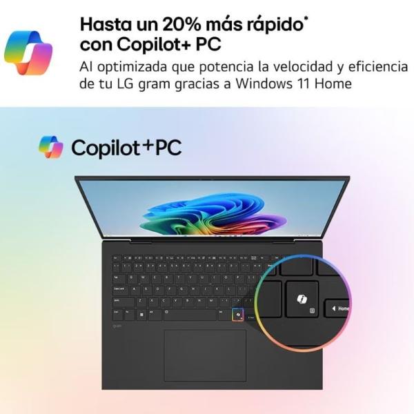 Portátil LG Gram Pro 16Z90U-K.AUB5BN Intel Core Ultra X7-358H/ 32GB/ 512GB SSD/ 16'/ Win11