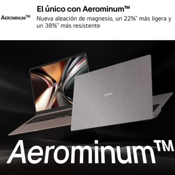 Portátil LG Gram Pro 16Z90U-K.AUB5BN Intel Core Ultra X7-358H/ 32GB/ 512GB SSD/ 16'/ Win11
