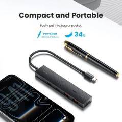Hub USB Tipo-C 3.2 Vention CKDBB/ 2xUSB/ 2xUSB Tipo-C/ 1xUSB Tipo-C PD