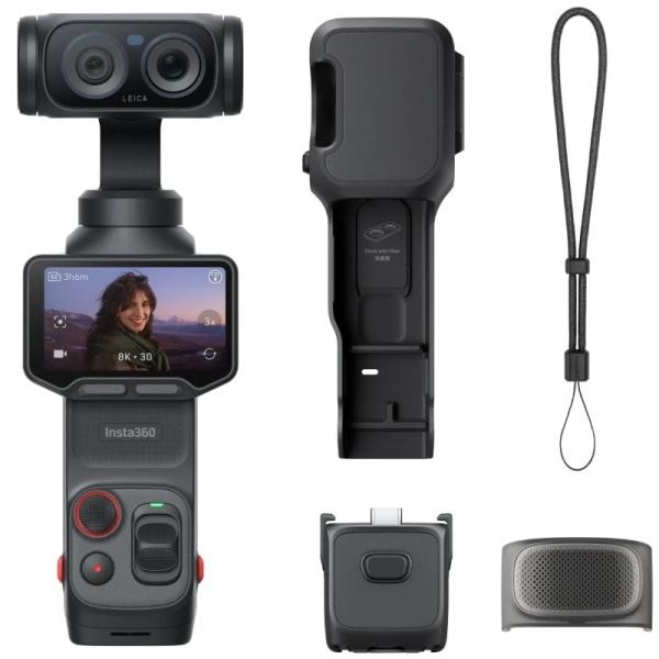 Cámara Digital Deportiva Insta360 Luna Pro/ 8K/ Ángulo de visión 360º/ Negra