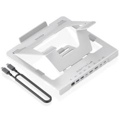 Soporte de Sobremesa - Docking USB Tipo-C Aisens ASUC-7P046-GR/ 2xUSB/ 1xUSB Tipo-C/ 2xHDMI/ 1xRJ45/ 1xUSB Tipo-C PD/ Gris