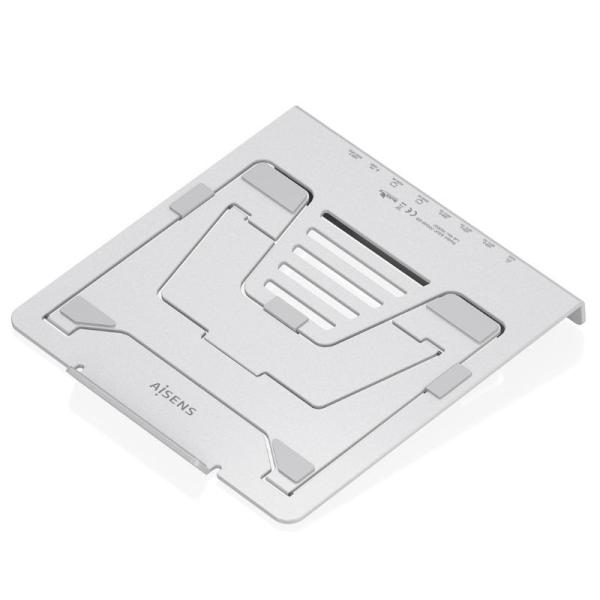 Soporte de Sobremesa - Docking USB Tipo-C Aisens ASUC-7P046-GR/ 2xUSB/ 1xUSB Tipo-C/ 2xHDMI/ 1xRJ45/ 1xUSB Tipo-C PD/ Gris