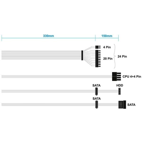 Fuente de Alimentación SFX Aisens ASPC-500SFX-PSEBK/ 500W/ Ventilador 8cm