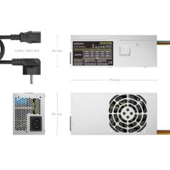 Fuente de Alimentación TFX Aisens ASPC-500TFX-PSE/ 500W/ Ventilador 8cm