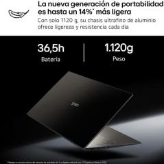 Portátil LG Gram 14ZD90U-G.AX85BN Intel Core Ultra 7-355/ 32GB/ 512GB SSD/ 14'/ Sin Sistema Operativo
