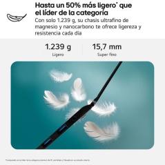 Portátil LG Gram 16ZD90TL-G.AX85BN Intel Core Ultra 7-258V/ 32GB/ 512GB SSD/ 16'/ Sin Sistema Operativo