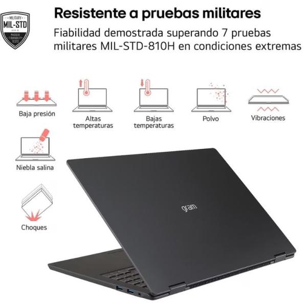 Portátil LG Gram 16ZD90TL-G.AX85BN Intel Core Ultra 7-258V/ 32GB/ 512GB SSD/ 16'/ Sin Sistema Operativo