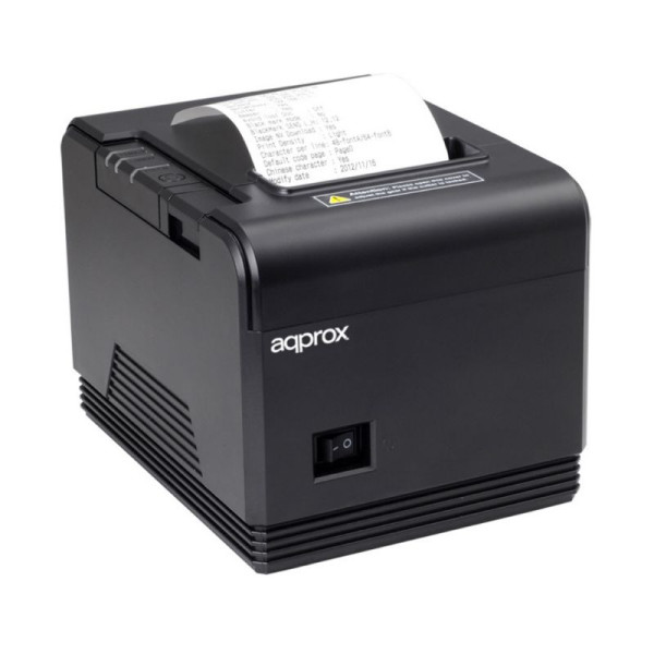Impresora de Tickets Approx appPOS80AM/ Térmica/ Ancho papel 80mm/ USB-RS232/ Negra - Imagen 1