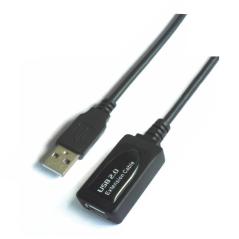 Cable Alargador USB 2.0 Aisens A101-0019/ USB Macho - USB Hembra/ 10m/ Negro - Imagen 1