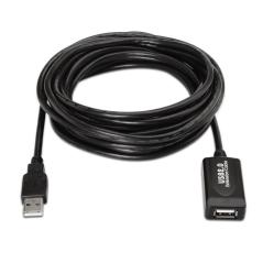 Cable Alargador USB 2.0 Aisens A101-0020/ USB Macho - USB Hembra/ 15m/ Negro - Imagen 2