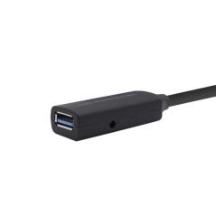 Cable Alargador USB 3.0 Aisens A105-0408/ USB Macho - USB Hembra/ 10m/ Negro - Imagen 2