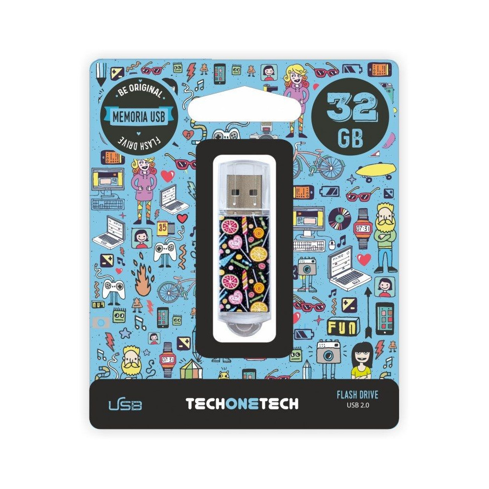 Pendrive 32GB Tech One Candy Pop USB 2.0 - Imagen 1