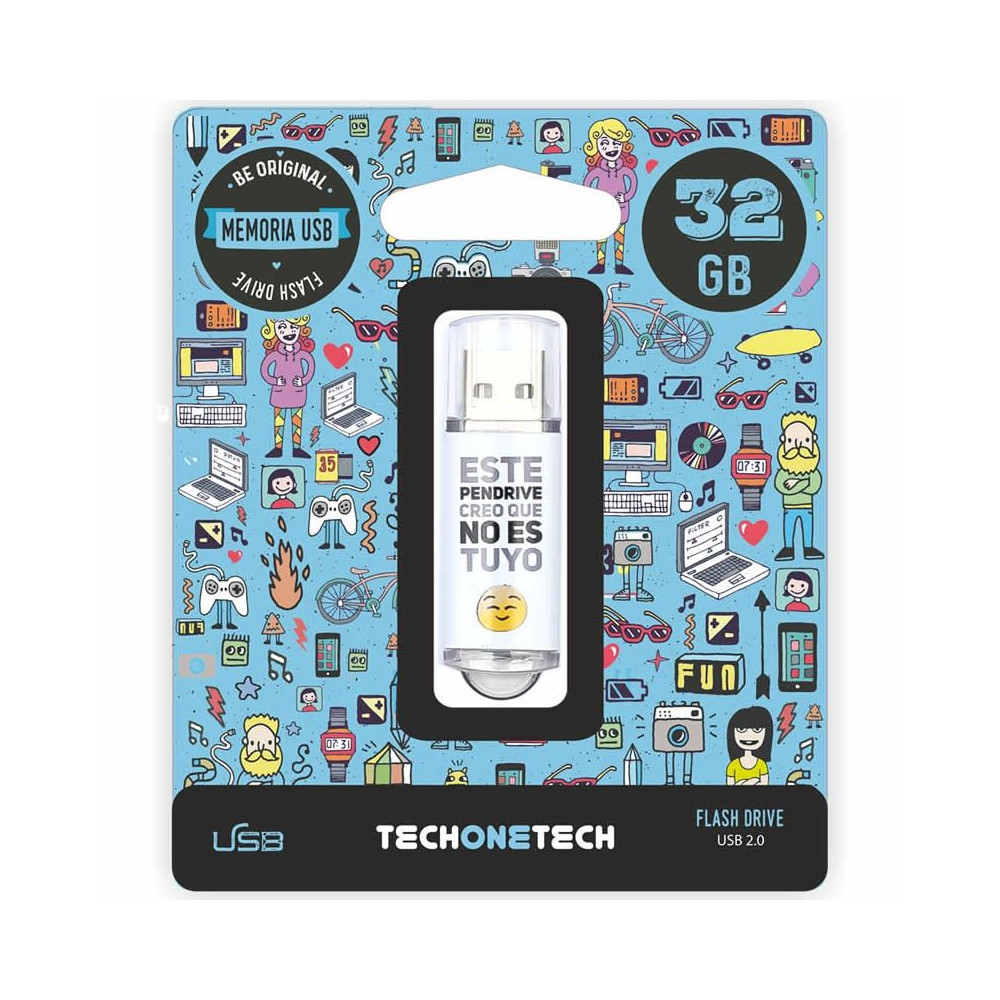 Pendrive 32GB Tech One Tech No Es Tuyo USB 2.0 - Imagen 1