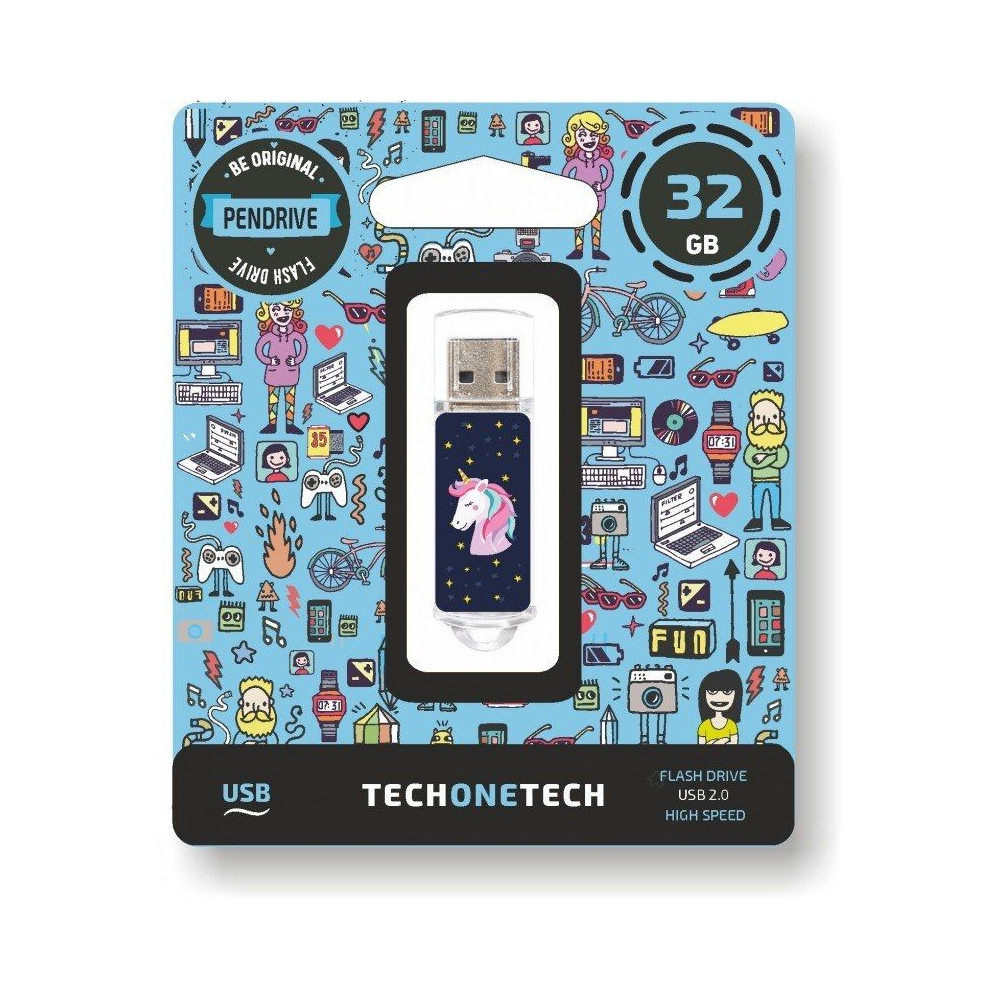 Pendrive 32GB Tech One Tech Unicornio Dream USB 2.0 - Imagen 1