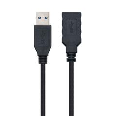 Cable Alargador USB 3.0 Nanocable 10.01.0902-BK/ USB Macho - USB Hembra/ 2m/ Negro - Imagen 2