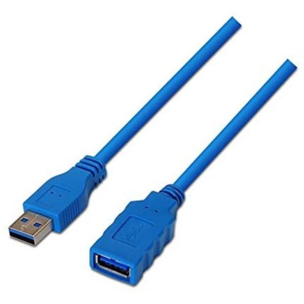 Cable Alargador USB 3.0 Nanocable 10.01.0902-BL/ USB Macho - USB Hembra/ 2m/ Azul - Imagen 4