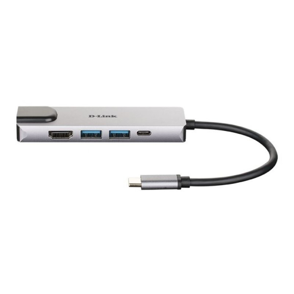 Hub USB 3.0 Tipo-C D-Link DUB-M520/ 2 Puertos USB/ 1 HDMI/ 1 RJ45/ 1 Thunderbolt/ Gris - Imagen 2