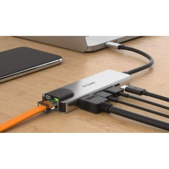 Hub USB 3.0 Tipo-C D-Link DUB-M520/ 2 Puertos USB/ 1 HDMI/ 1 RJ45/ 1 Thunderbolt/ Gris - Imagen 4