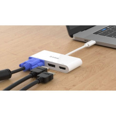 Hub USB 2.0 D-Link DUB-V310/ 1 HDMI/ 1 Displayport/ 1 VGA/ Blanco - Imagen 2