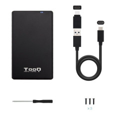 Caja Externa para Disco Duro de 2.5' TooQ TQE-2533B/ USB 3.1/ Incluye Adaptador USB-A a USB-C - Imagen 4