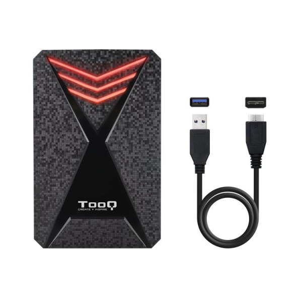 Caja Externa Gaming para Disco Duro de 2.5' TooQ TQE-2550RGB/ USB 3.1/ Sin tornillos - Imagen 4