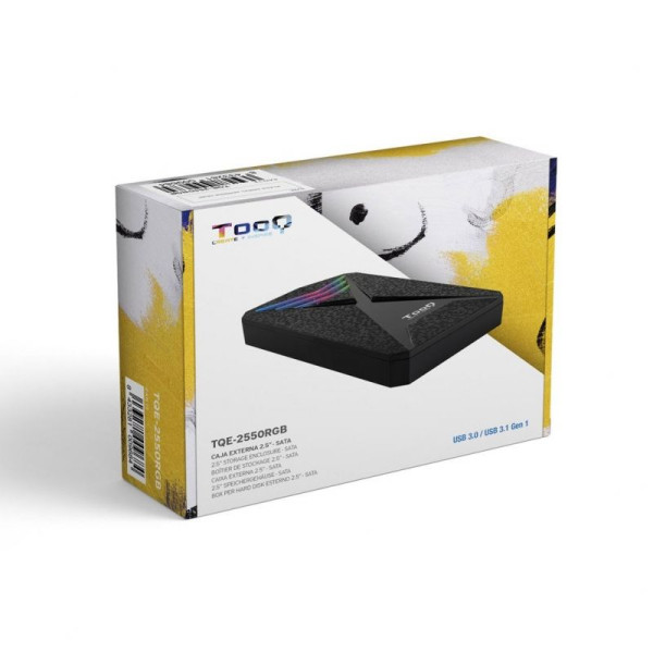 Caja Externa Gaming para Disco Duro de 2.5' TooQ TQE-2550RGB/ USB 3.1/ Sin tornillos - Imagen 5