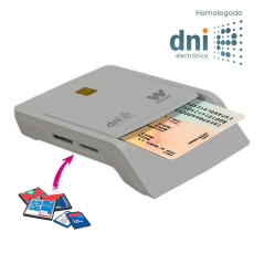 Lector de DNI y Tarjetas Woxter PE26-147/ Blanco/ USB 2.0 - Imagen 1