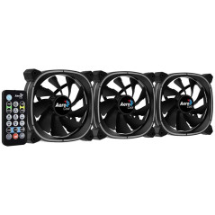 Pack 3 Ventiladores Aerocool Astro 12 Pro/ 12cm + H66F HUB + Mando a Distancia - Imagen 3