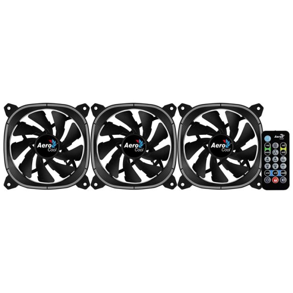 Pack 3 Ventiladores Aerocool Astro 12 Pro/ 12cm + H66F HUB + Mando a Distancia - Imagen 4