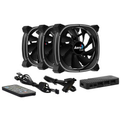 Pack 3 Ventiladores Aerocool Astro 12 Pro/ 12cm + H66F HUB + Mando a Distancia - Imagen 5