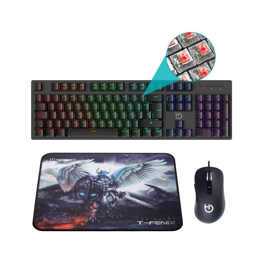 Pack Gaming Hiditec PAC010026/ Teclado + Ratón + Alfombrilla - Imagen 1