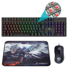 Pack Gaming Hiditec PAC010026/ Teclado + Ratón + Alfombrilla - Imagen 1