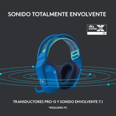Auriculares Inalámbricos Logitech G733/ con Micrófono/ USB/ Radiofrecuencia/ Azul - Imagen 2