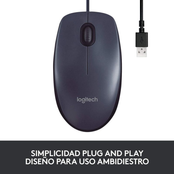 Ratón Logitech B100 OEM/ Hasta 800 DPI - Imagen 3