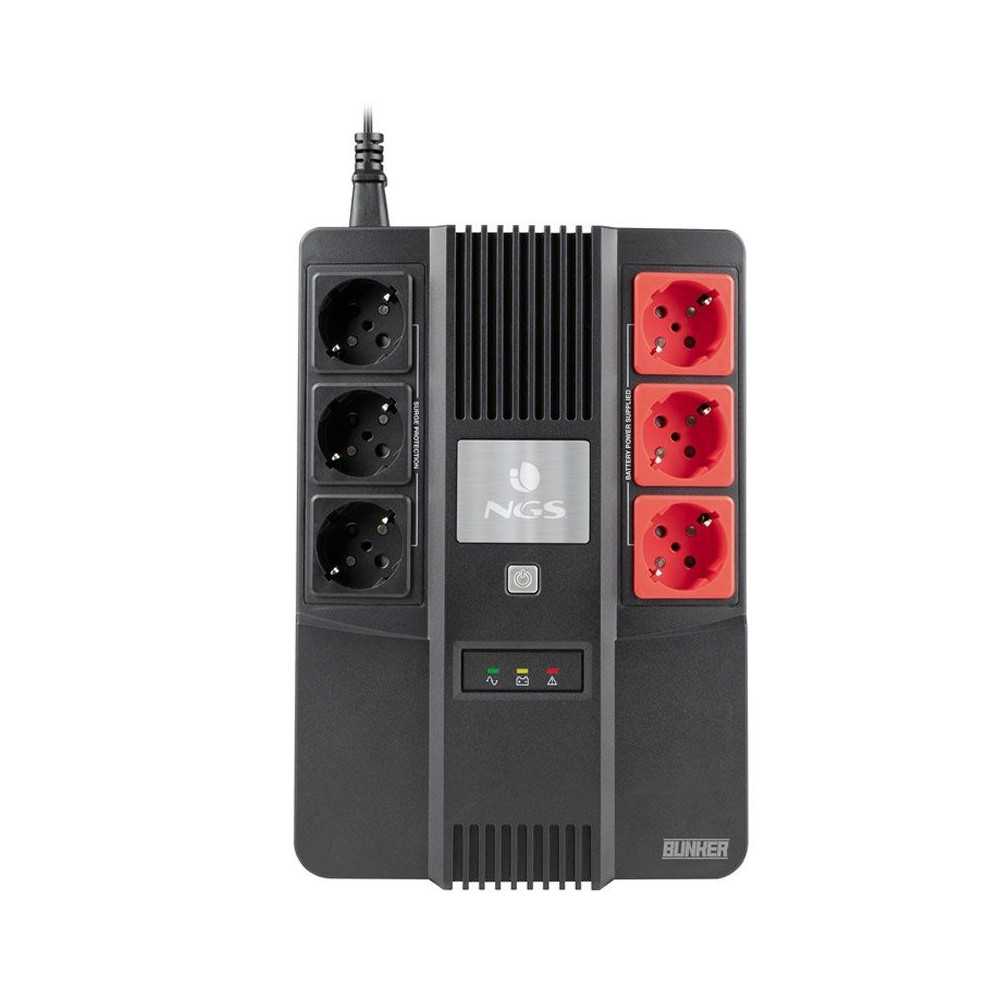 SAI Offline NGS Fortress Bunker/ 600VA-360W/ 6 Salidas/ Formato Bloque - Imagen 1