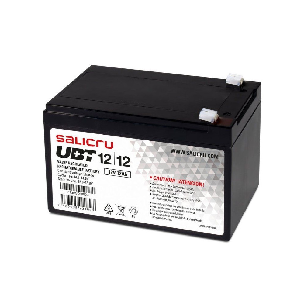 Batería Salicru UBT 12/12 compatible con SAI Salicru según especificaciones - Imagen 1