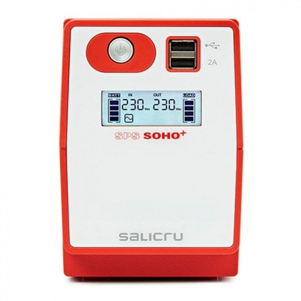 SAI Línea Interactiva Salicru SPC 500 SOHO+/ 500VA-300W/ 2 Salidas/ Formato Torre - Imagen 2