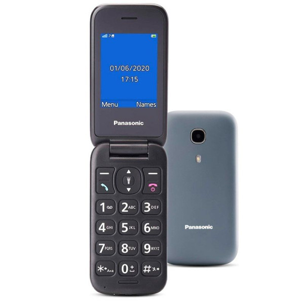 Teléfono Móvil Panasonic KX-TU400EXG para Personas Mayores/ Gris - Imagen 1