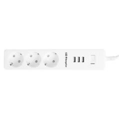 Regleta con interruptor Orbegozo EN 3000/ 3 Tomas de corriente/ 3 USB/ Blanca - Imagen 2