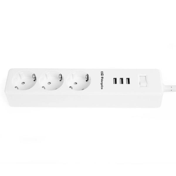 Regleta con interruptor Orbegozo EN 3000/ 3 Tomas de corriente/ 3 USB/ Blanca - Imagen 3