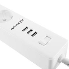 Regleta con interruptor Orbegozo EN 3000/ 3 Tomas de corriente/ 3 USB/ Blanca - Imagen 4