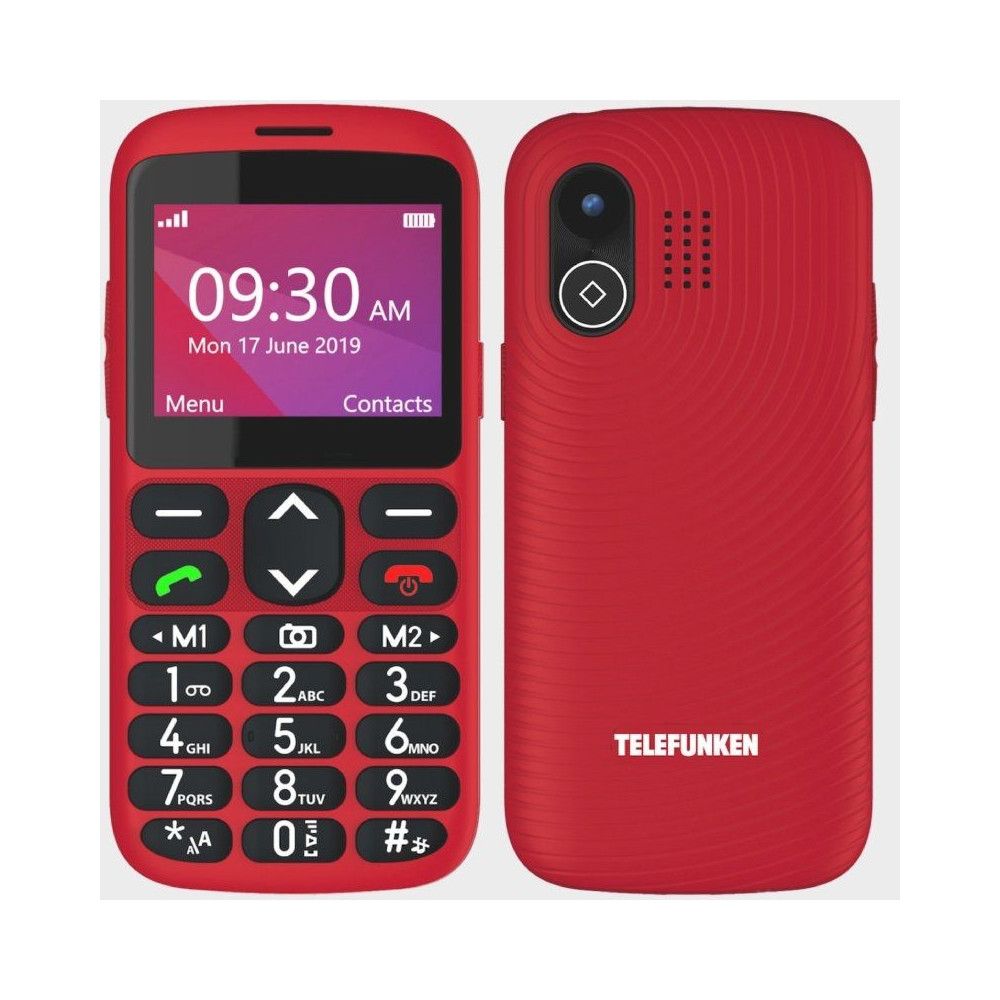 Teléfono Móvil Telefunken S520 para Personas Mayores/ Rojo - Imagen 1