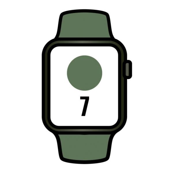 Apple Watch Series 7/ Gps/ Cellular/ 41 mm/ Caja de Aluminio en Verde/ Correa deportiva Verde Trebol - Imagen 1