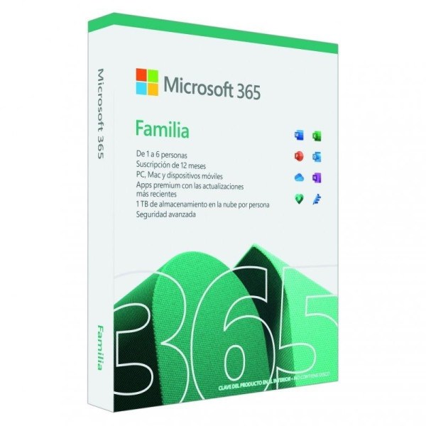 Microsoft Office 365 Familia/ 6 Usuarios/ 1 Año/ Multidispositivo - Imagen 1