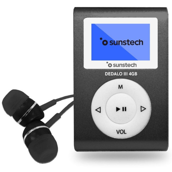 Reproductor MP3 Sunstech Dedalo III/ 4GB/ Radio FM/ Negro - Imagen 1